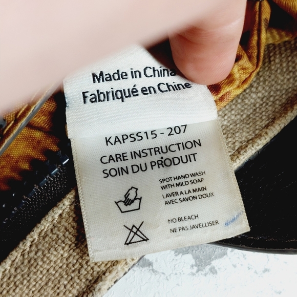 Sherpani Luna Brown Tan Leather Canvas Zip Pockets Crossbody Bag 0820 - Picture 14 of 15